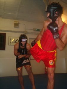 Enrico e Fabio in un combattimento di sanda